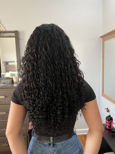 Customer photo review of Curly Ash Blonde