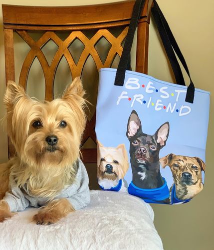 Customer photo review of Custom Pet Tote Bag