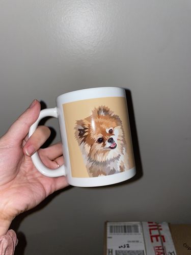 Customer photo review of Custom Pet Coffee Mug