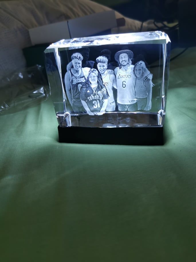 Customer photo review of Big Crystal Rectangle - 80mm x 110mm x 60mm