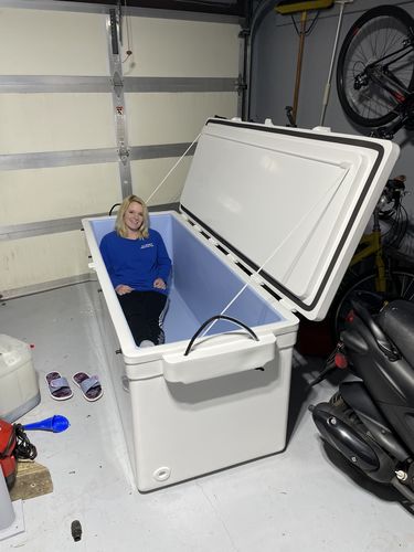 Customer photo review of ICEY-TEK 680 Quart Cooler "Coffin Cooler"