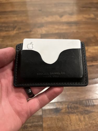 Customer photo review of No.54 | 'Black Skirting' Minimalist Leather Wallet