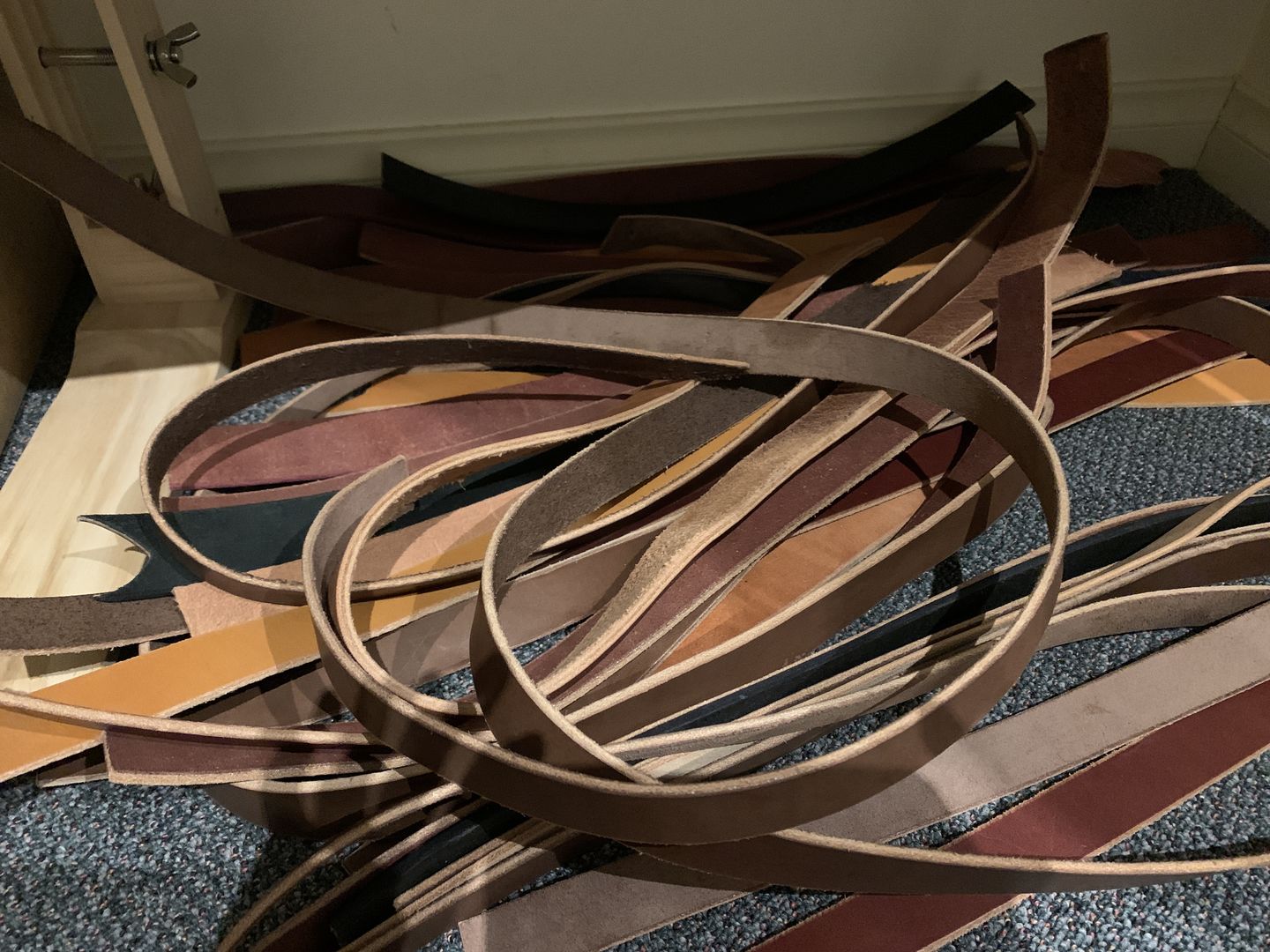 Customer photo review of Leather offcuts