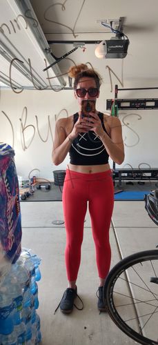 Customer photo review of Salty Savage™ Ladies Smile High Neck Sleeveless Crop Tank | Black
