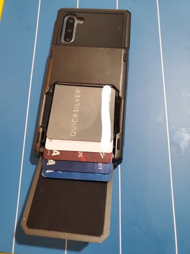 Customer photo review of Smart Wallet Case with Rubber Shockproof Cushion Compatible with Samsung Galaxy Phones