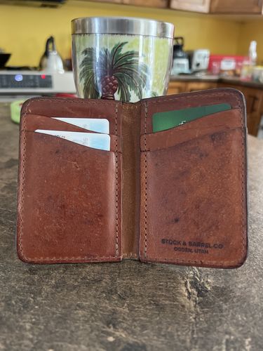 Customer photo review of No.52 | 'Buck Brown' Vertical Leather Wallet