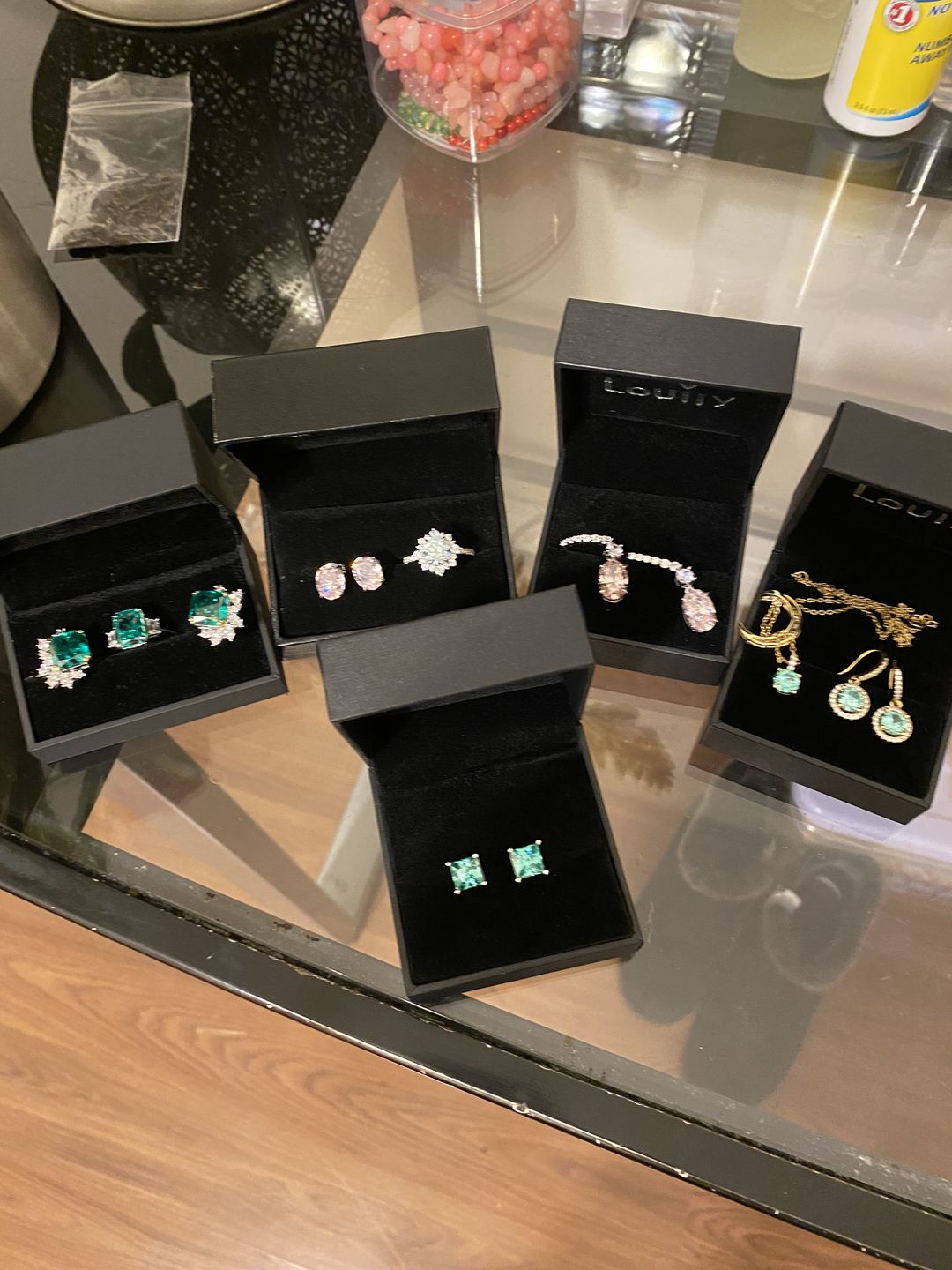 Customer photo review of Louily Stunning Classic Oval Cut Simulated Diamond Stud Earrings In Sterling Silver