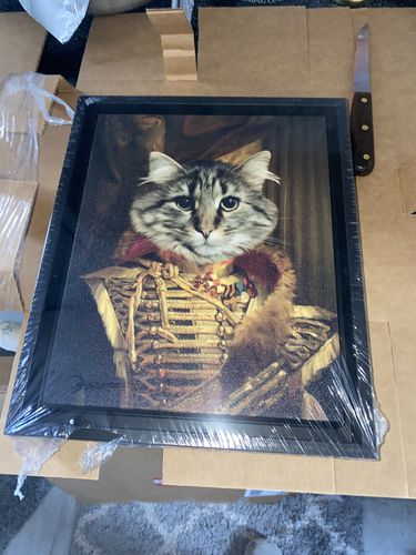 Customer photo review of The Colonel: Custom Pet Canvas