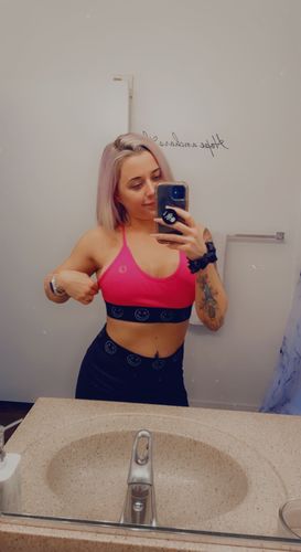 Customer photo review of Salty Savage™ Ladies Happy Thoughts Training Shorts | Wet Suit Performance | Black