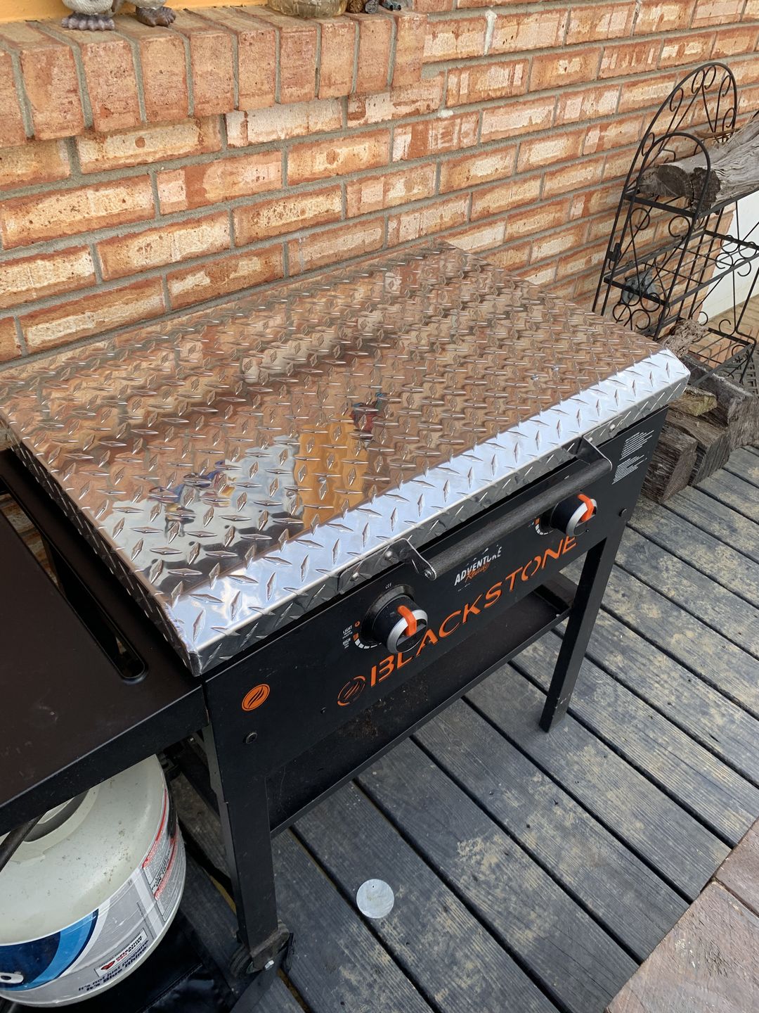 Customer photo review of GriddleGuard Diamond Plate Hard Cover Lid for Blackstone 36" Griddle