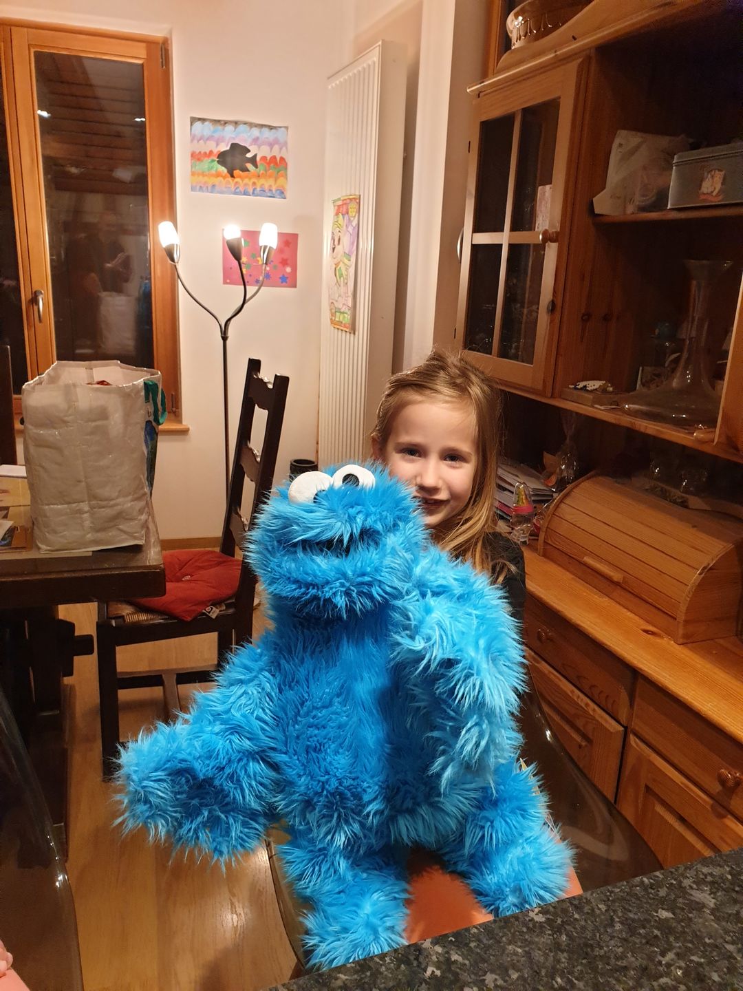 Customer photo review of Cookie Monster Marionnette Sesame Street
