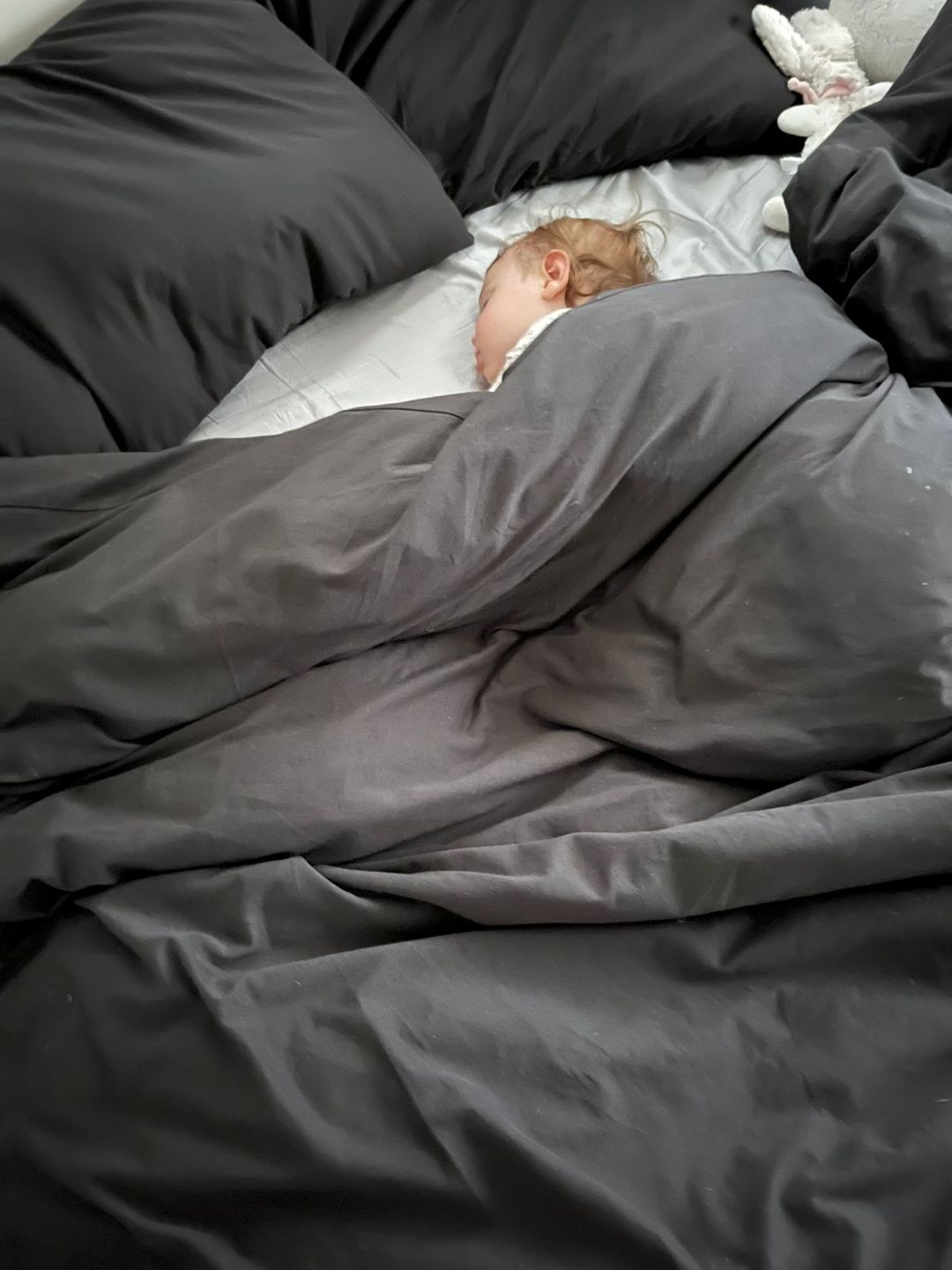 Customer photo review of Deep Charcoal Duvet Cover Set