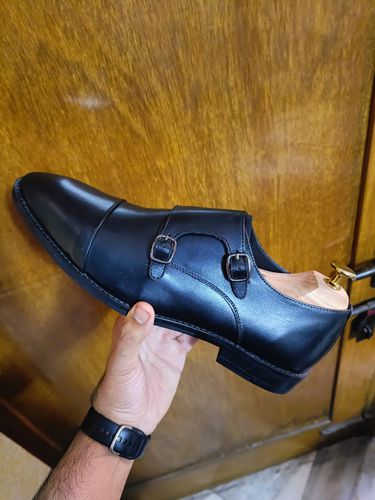 Customer photo review of Double Monk Straps Cap toe - Black