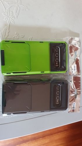 Customer photo review of Smart Wallet Case with Rubber Shockproof Cushion Compatible with Samsung Galaxy Phones