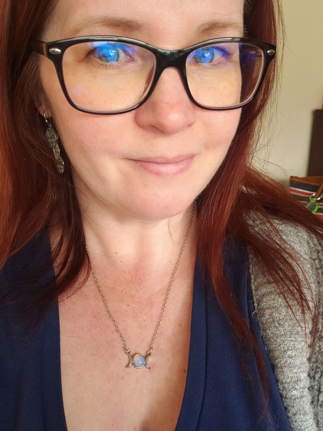 Customer photo review of Triple moon necklace