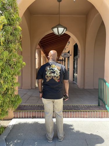 Customer photo review of Double Dragon & Koi Sukajan T-shirt