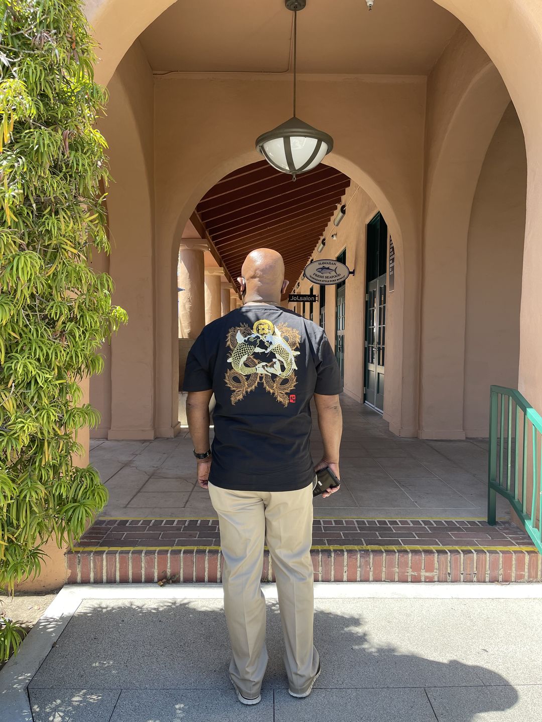 Customer photo review of Double Dragon & Koi Sukajan T-shirt