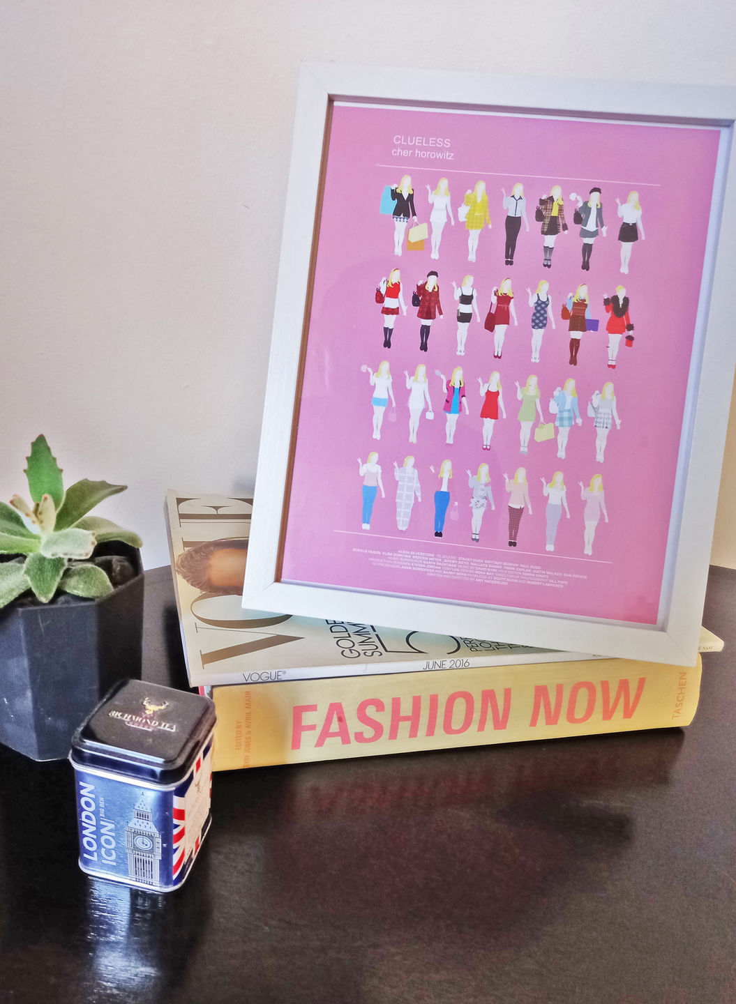 Customer photo review of Clueless Movie Poster, Cher Horowitz fashion illustration