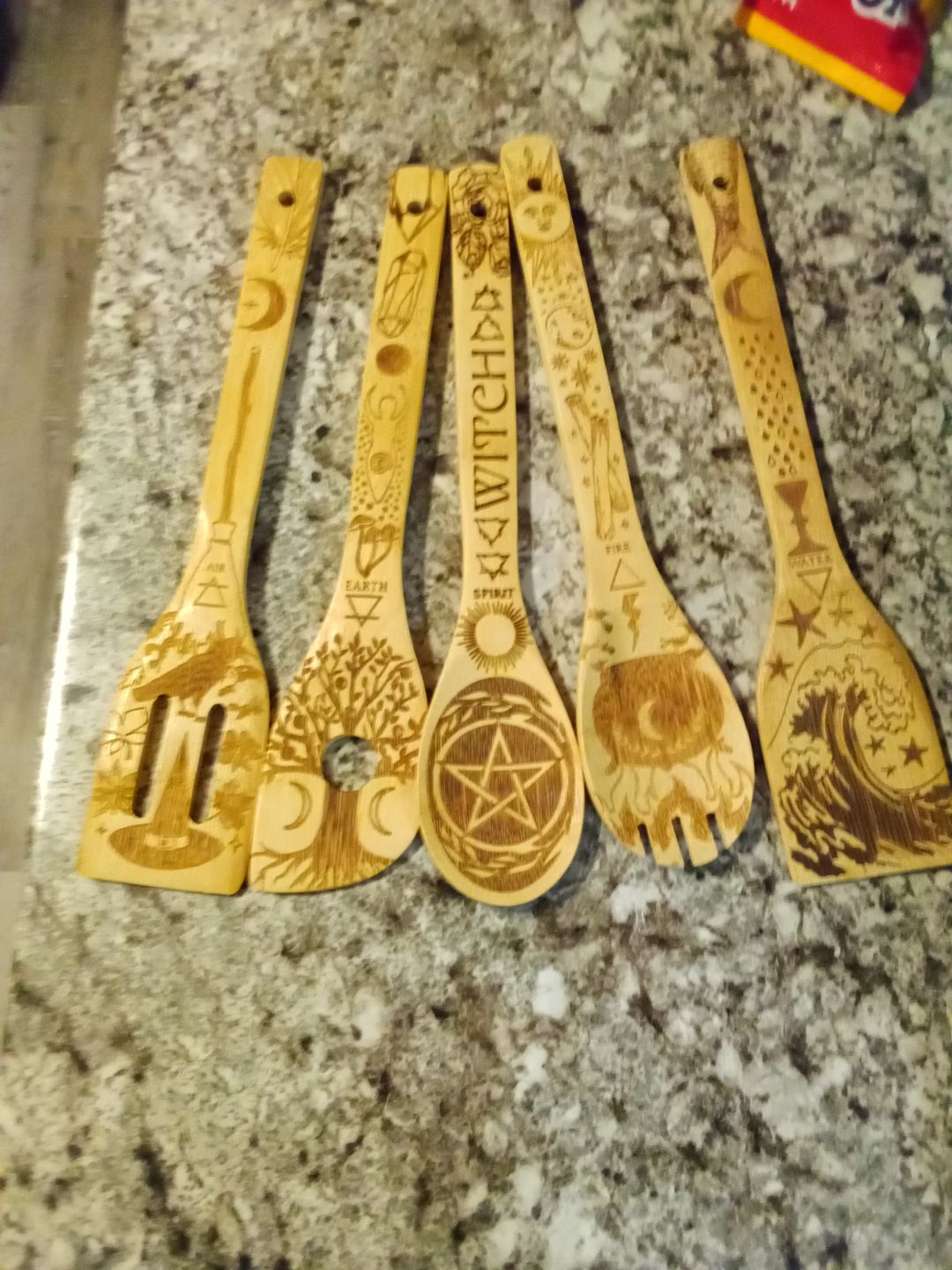 Customer photo review of The 5 Elements Bamboo Large Kitchen Utensils Set