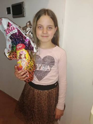 Customer photo review of Gonna tulle maculato beige