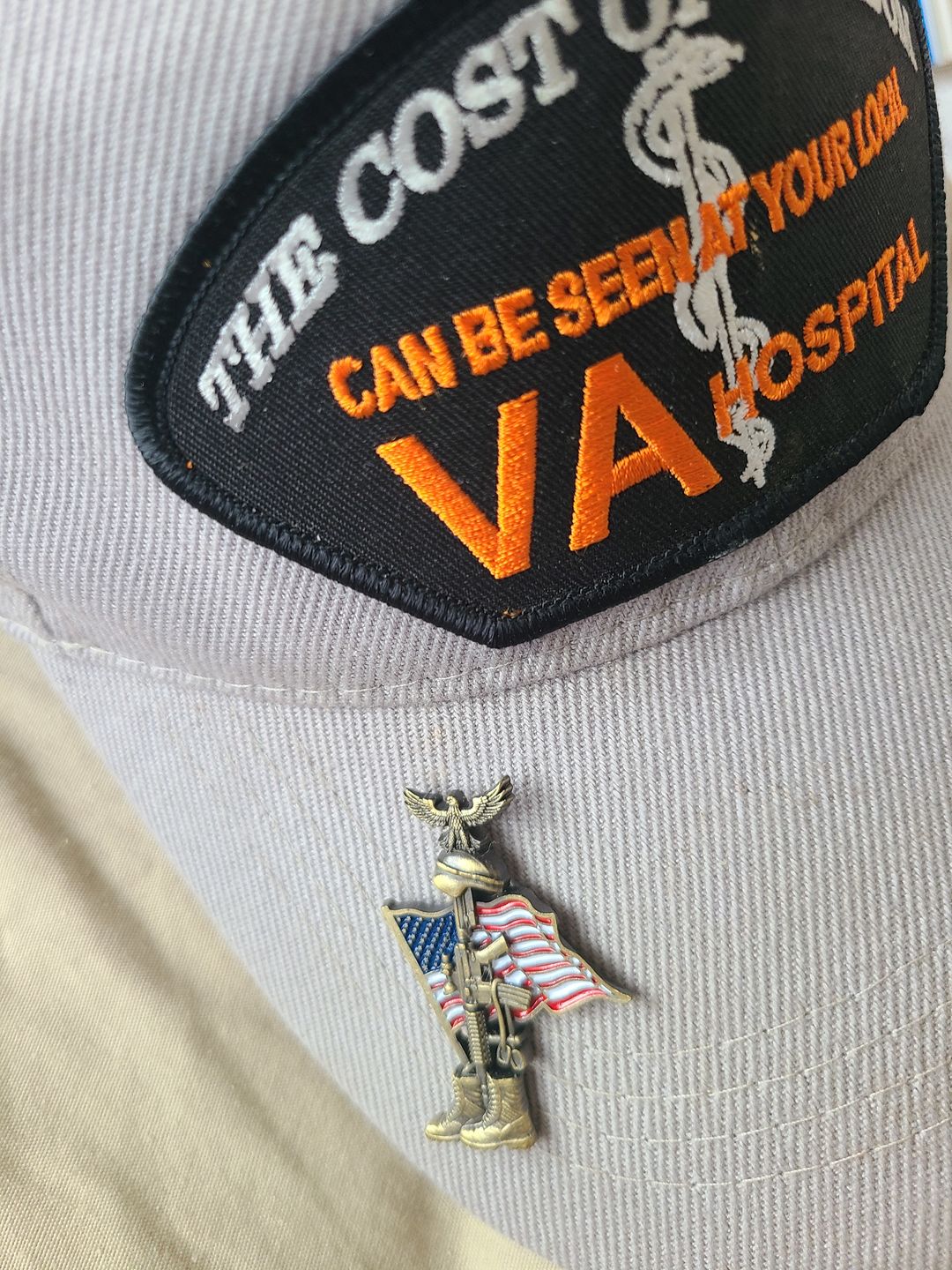 Customer photo review of Fallen Soldier USA Memorial Pin