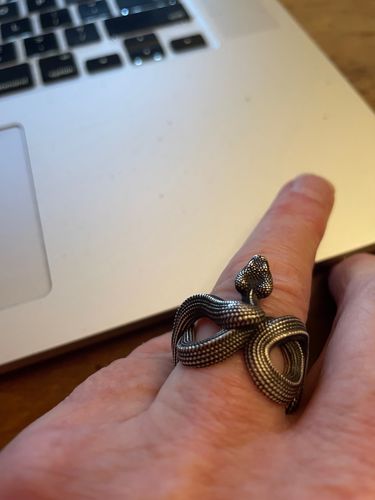 Customer photo review of Silver Snake Ring