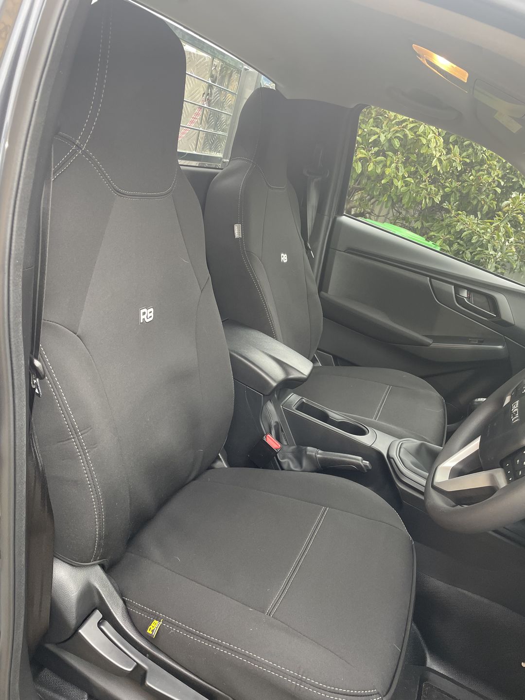 Customer photo review of Isuzu D-MAX RG Single Cab Neoprene 2x Front Seat Covers (Available)