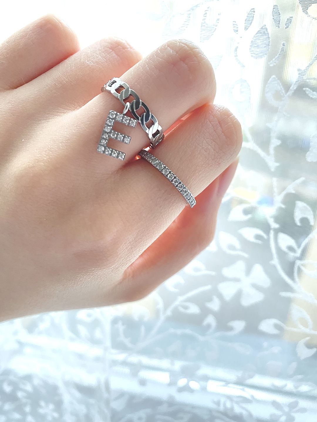 Customer photo review of Letter Ring | 18K vergoldet