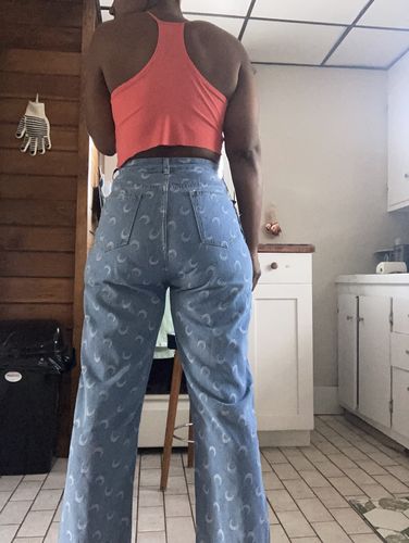 Customer photo review of Moon pattern jeans