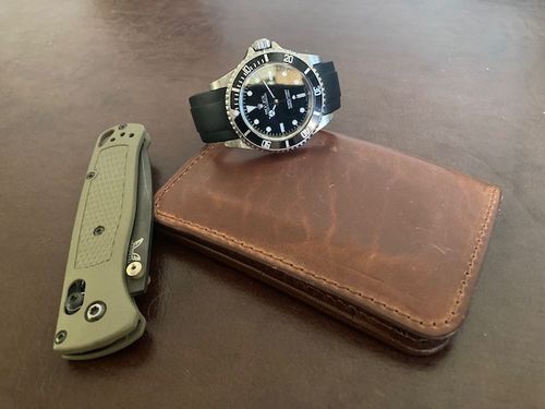 Customer photo review of No.52 | 'Redford' Vertical Leather Wallet