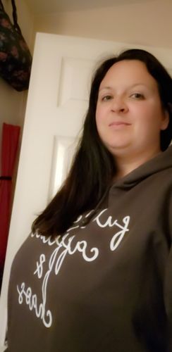 Customer photo review of Fuelled by Caffeine & Chaos Hoodie (MRK X)