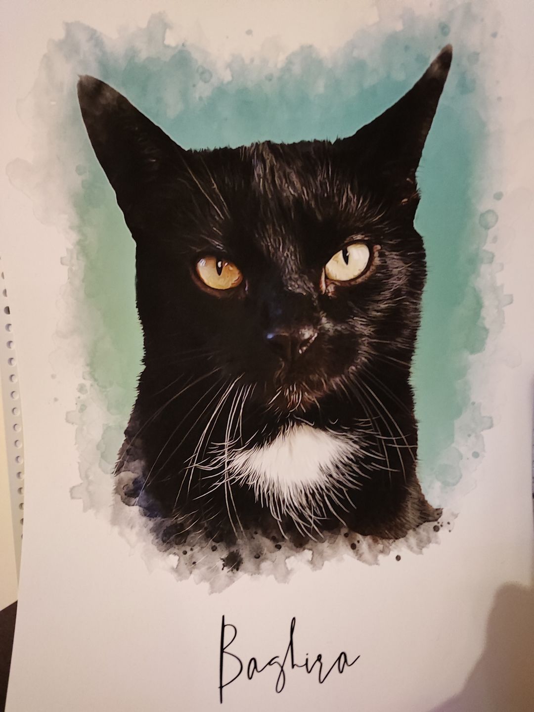 Customer photo review of Portrait deines Tieres im Wasserfarben-Stil