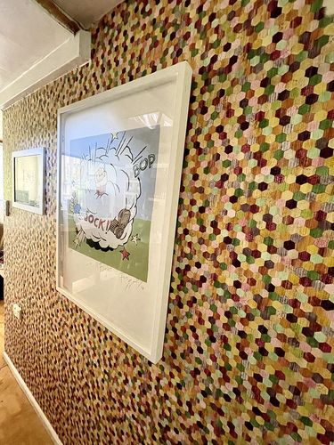 Customer photo review of Honeycomb Mosaic Wallpaper - 3 Colours