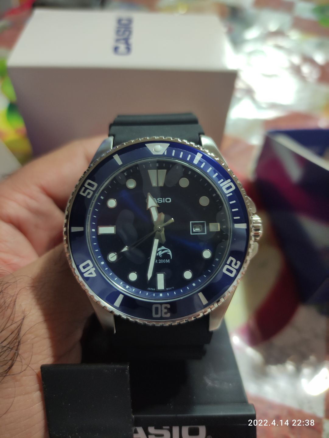 Customer photo review of Reloj Casio Submariner Marlin Duro MDV-106B-2AVCF Azul Buceo