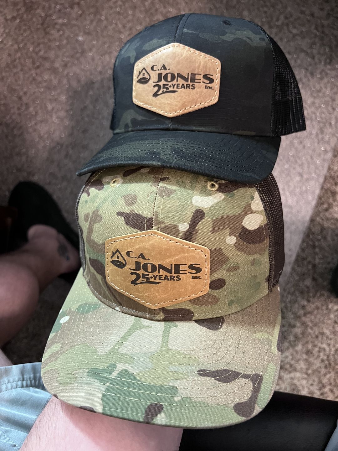 Customer photo review of 862 Richardson Leather Patch Hat