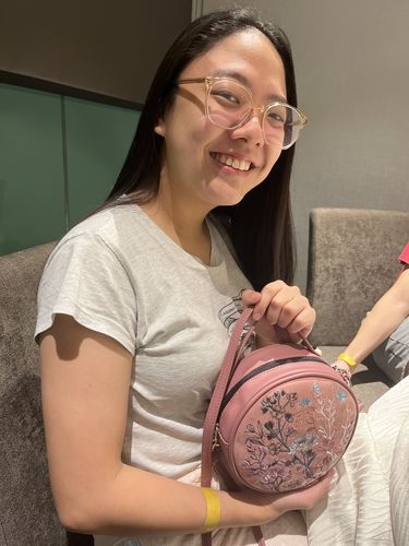 Customer photo review of Florabom - Embroidered Round Bag