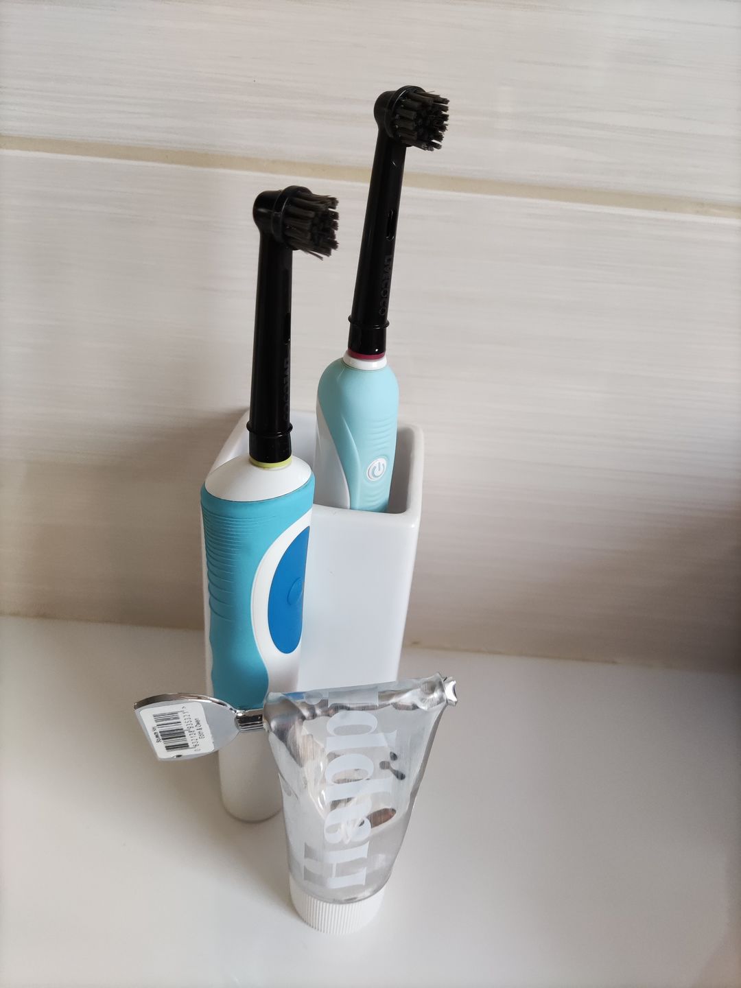 Customer photo review of 2 Pack Happier Toothpaste