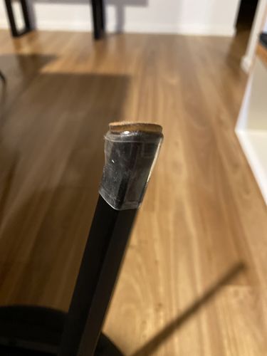 Customer photo review of Groovy Flex Silicone Felt Chair Leg Protectors | Stretchy Edition
