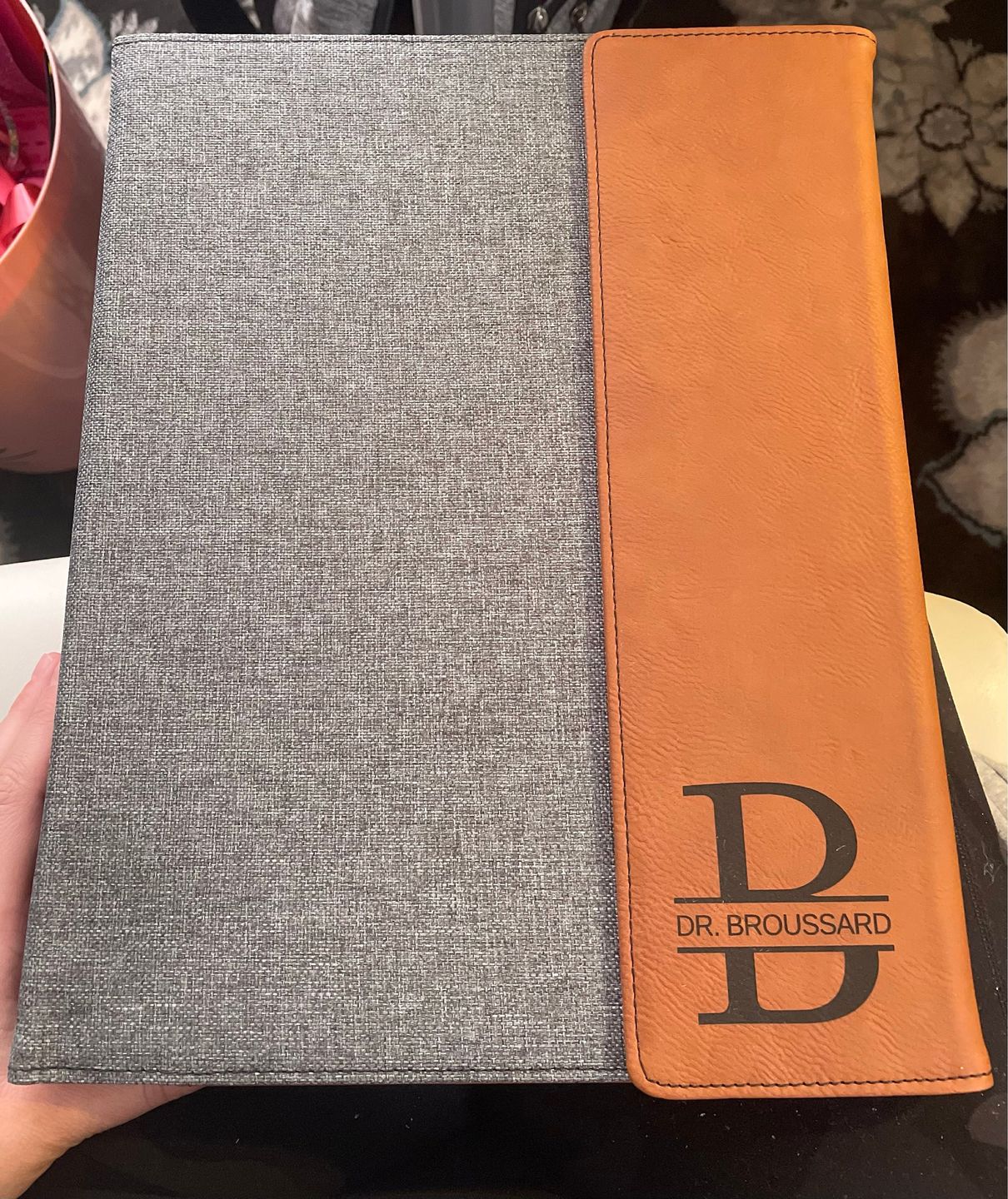 Customer photo review of Personalized Portfolio with Refillable Notepad