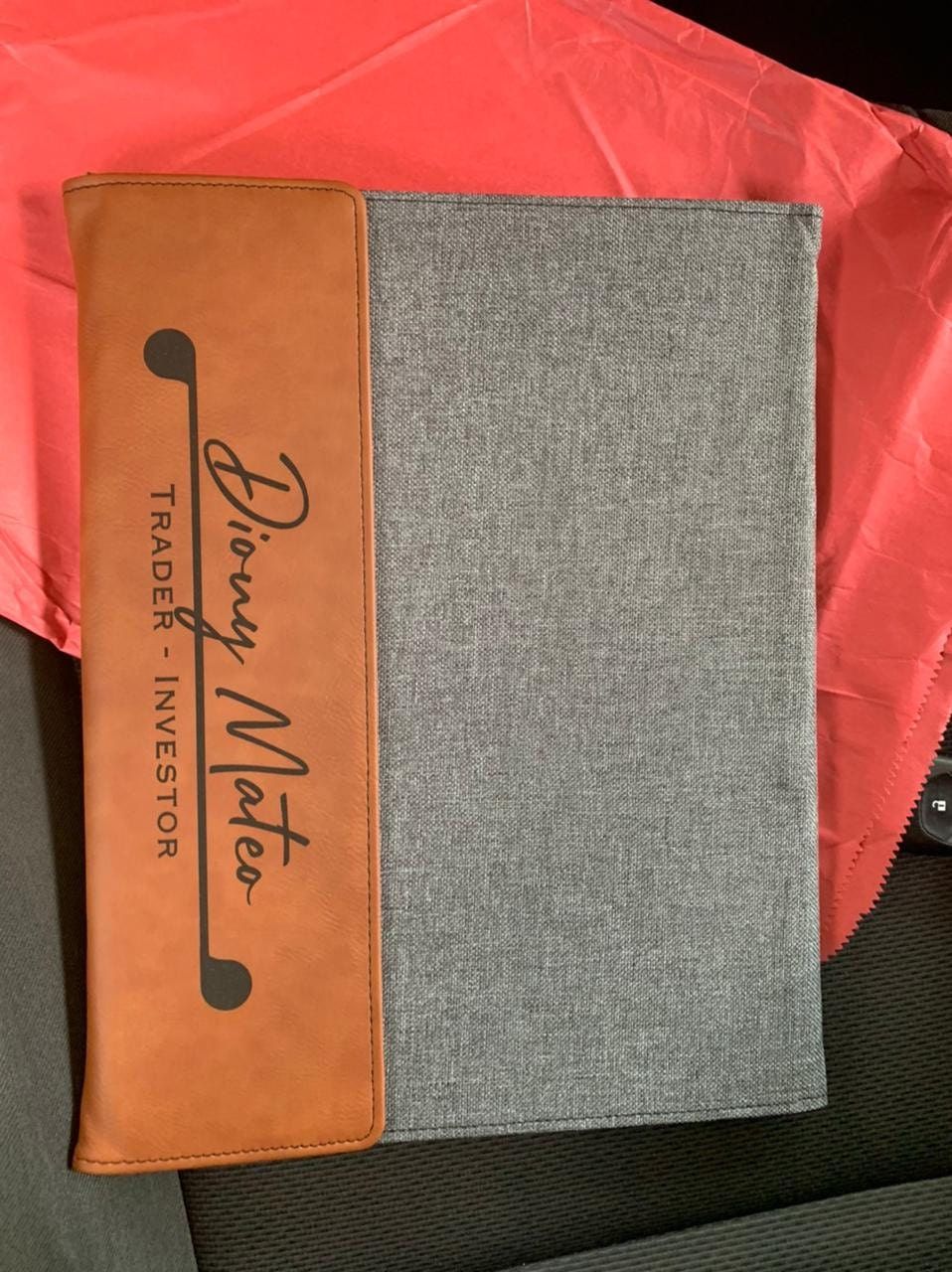 Customer photo review of Personalized Portfolio with Refillable Notepad
