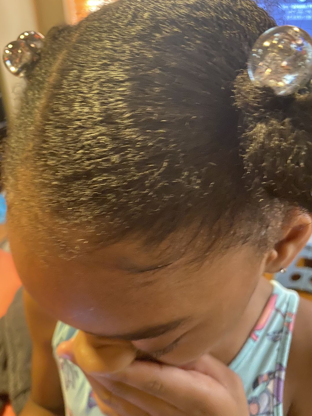 Customer photo review of Non-Stripping Shampoo Bar