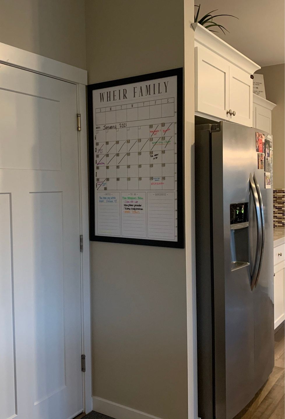 Customer photo review of Week & Month Combo Vertical Whiteboard + 6 custom boxes | Swanson Style