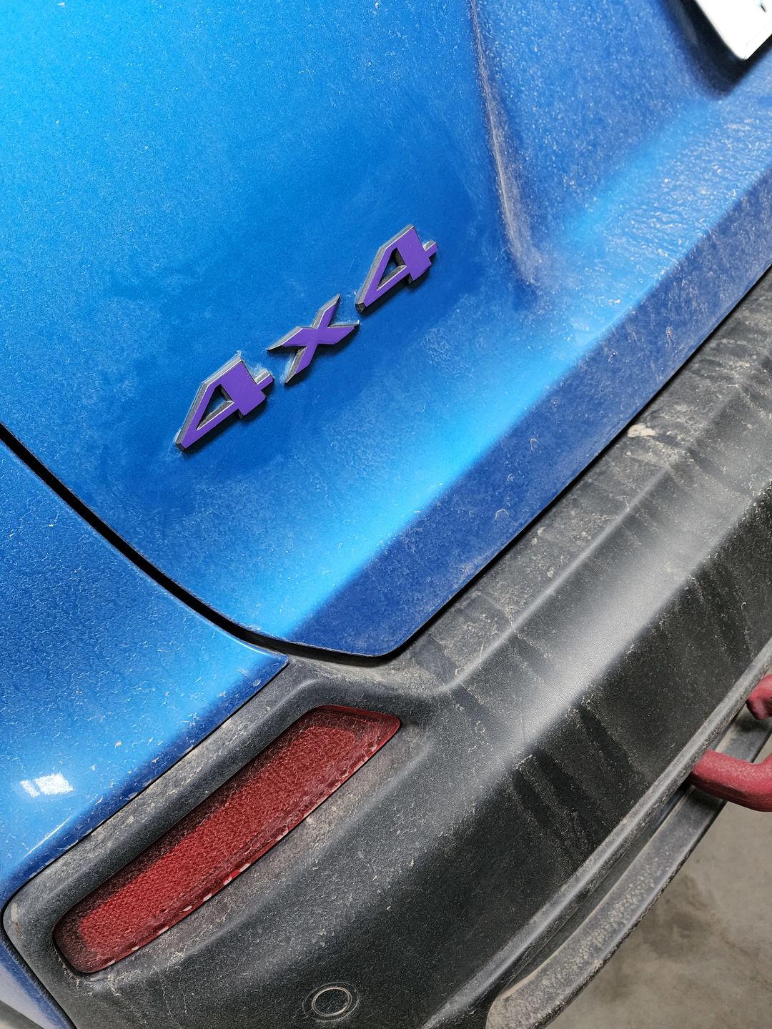 Customer photo review of 4x4 Custom Color Emblem Overlay Decal Sticker
