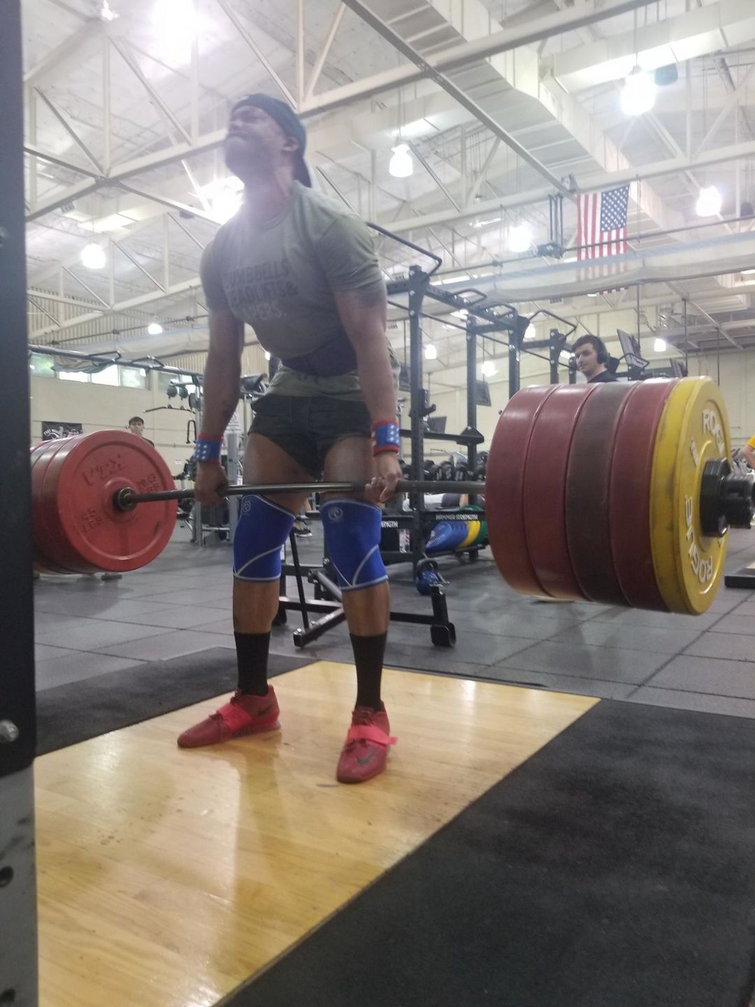 Customer photo review of Dumbbells, Deadlifts & Diapers Tee