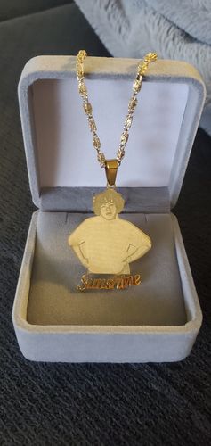 Customer photo review of Lovers Charm™ 18K Custom Engraved Necklace