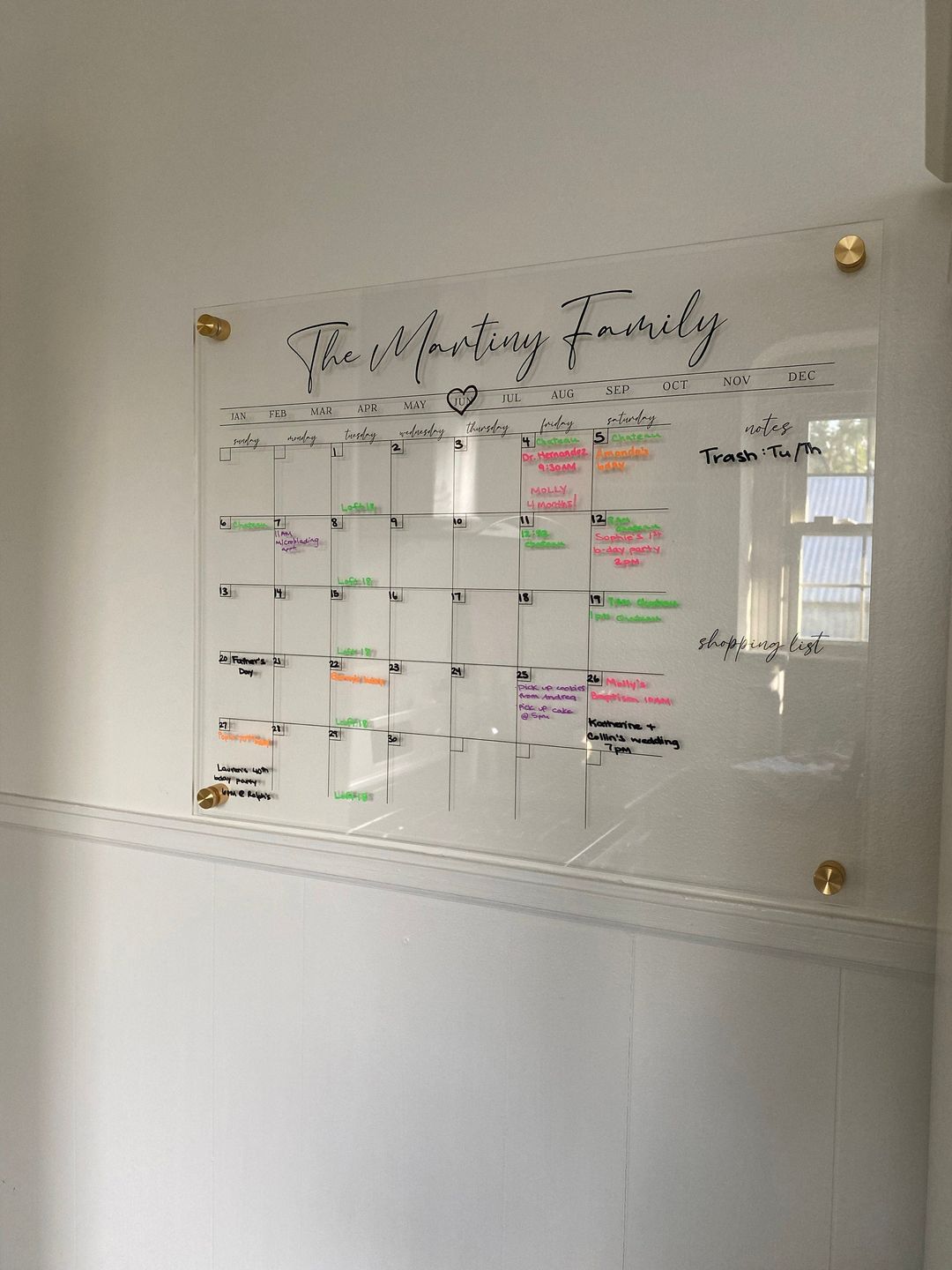 Customer photo review of Monthly Horizontal + 2 custom sections | Pennington Style