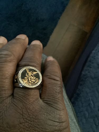 Customer photo review of St Michael Protect Us Ring