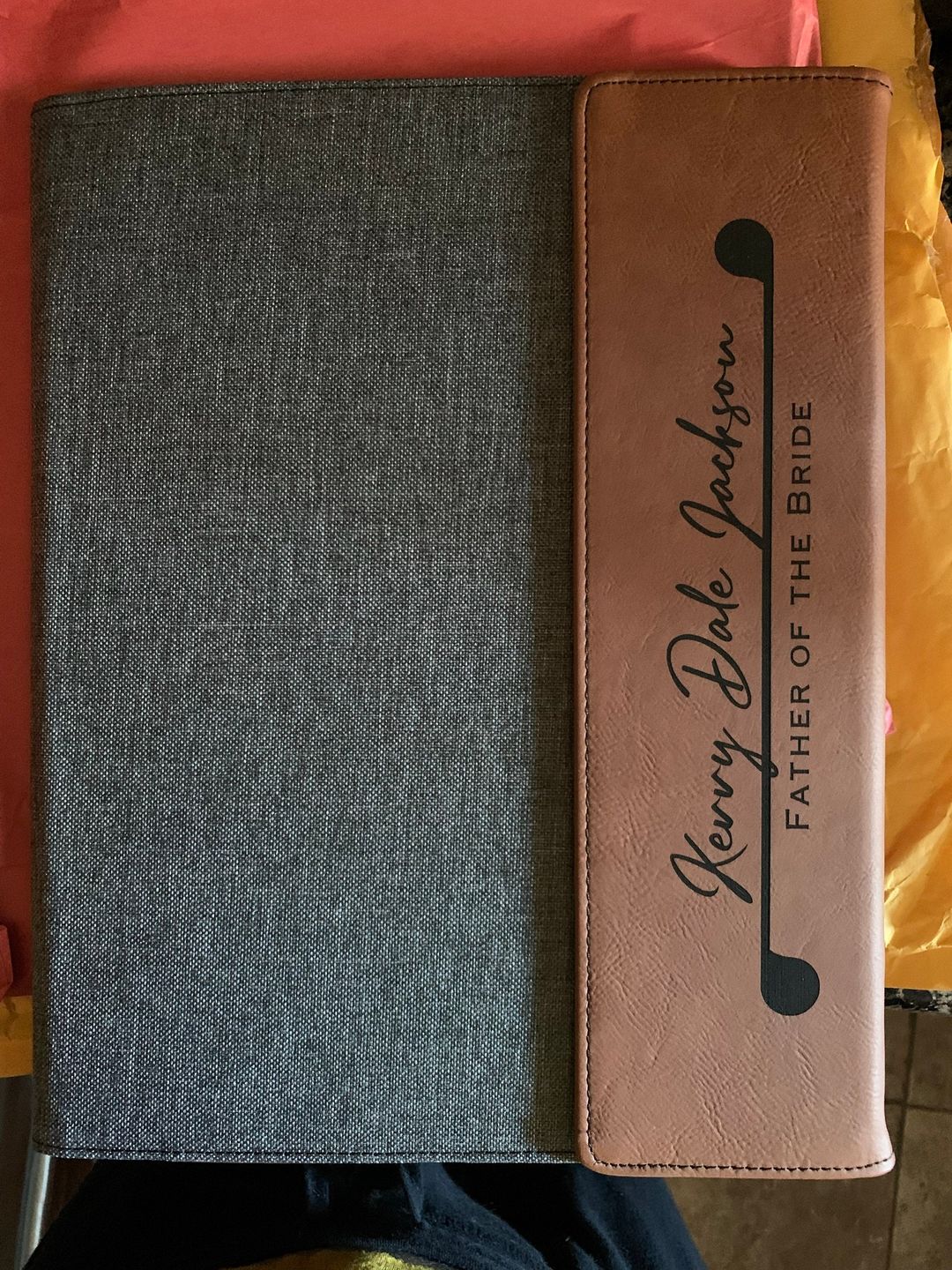 Customer photo review of Personalized Portfolio with Refillable Notepad