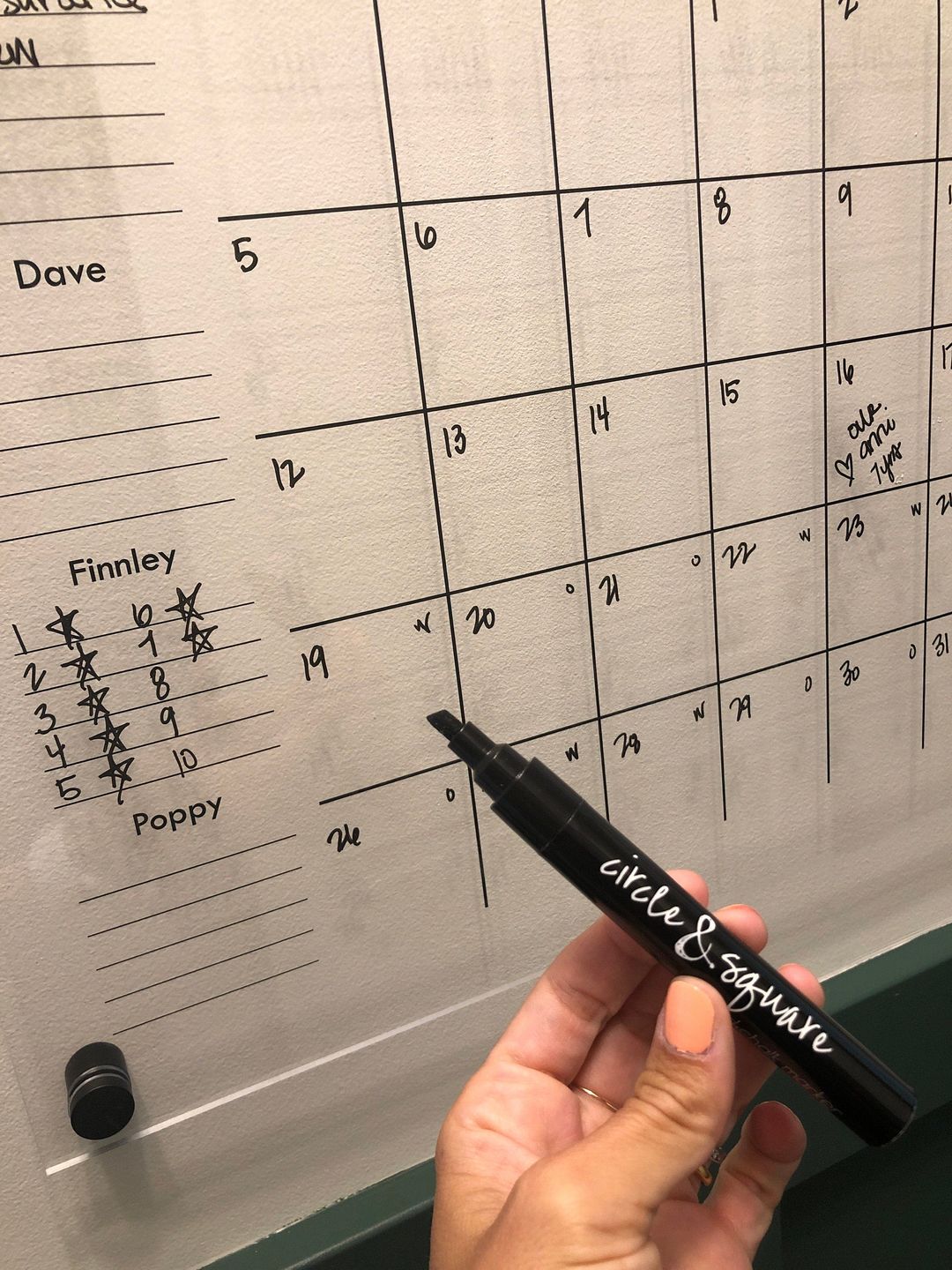 Customer photo review of Black Chalk Pen Set