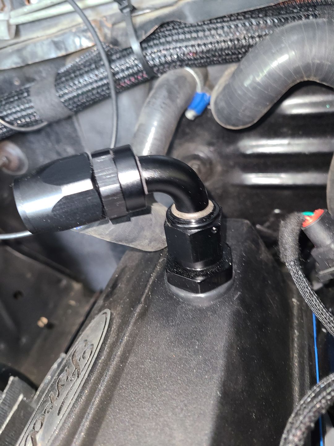 Customer photo review of SBC 10AN Valve Cover Adapter Fittings for Push-In Grommet (Pair) 34-00031